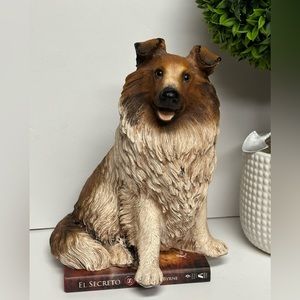 Vintage 1985 Large Collie Dog statuette